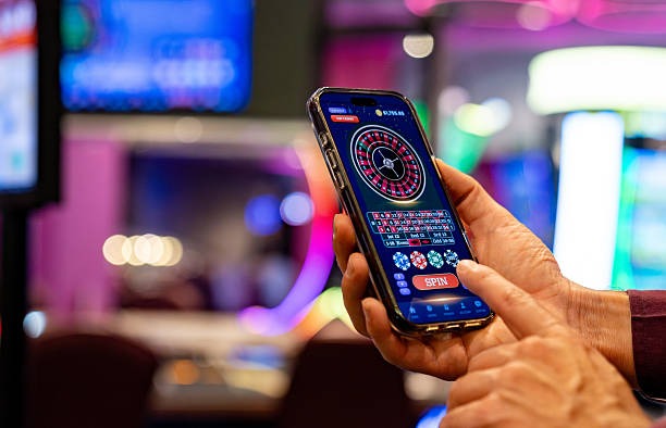 Mobile app interface showing live casino lobby